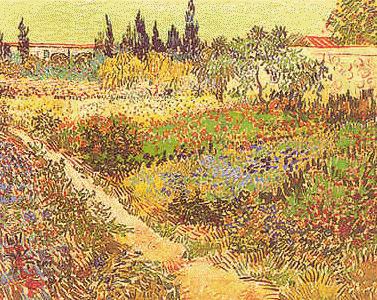Garden in Bloom, Arles, Vincent Van Gogh